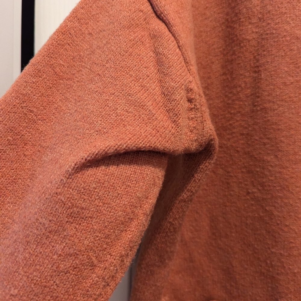 A New Day Women's Burnt Orange Cotton Blend Open Front Cardigan Size Medium - Picture 6 of 13